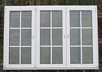 pvc raam , chassis van 206 x 140  wit / gouden eik, Doe-het-zelf en Bouw, Raamkozijnen en Schuifdeuren, 150 tot 225 cm, Nieuw