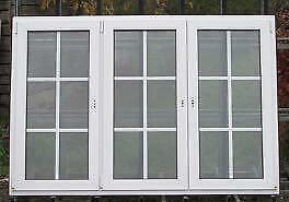 pvc raam , chassis van 206 x 140  wit / gouden eik, Doe-het-zelf en Bouw, Raamkozijnen en Schuifdeuren, Inclusief glas, Nieuw