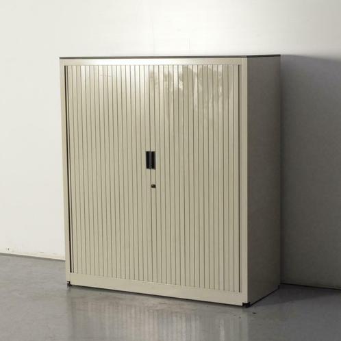 Aspa roldeurkast, lichtgrijs, 137 x 120 cm, incl. 3 legbo..., Huis en Inrichting, Kasten | Roldeurkasten en Archiefkasten, Gebruikt