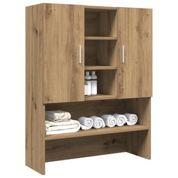 vidaXL Wasmachinekast 70,5x25,5x90 cm artisanaal eikenkleur, Elektronische apparatuur, Wasmachines, Verzenden, Nieuw