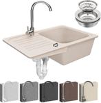 Aquamarin Spoelbak - Wasbak - Graniet - Keuken - Afdruipoppe, Huis en Inrichting, Verzenden, Nieuw