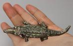 Asbak - Brons, Emaille, Art-nouveau alligator portemonnee in, Antiek en Kunst