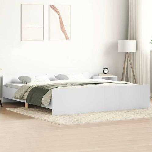 vidaXL Bedframe met hoofd- en voeteneinde wit 180x200 cm, Huis en Inrichting, Slaapkamer | Bedden, Nieuw, Verzenden