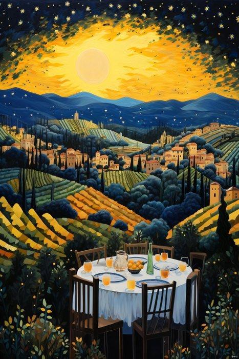 Felix van Horst (1988) - Dinner in Tuscany (XXL), Antiek en Kunst, Kunst | Designobjecten