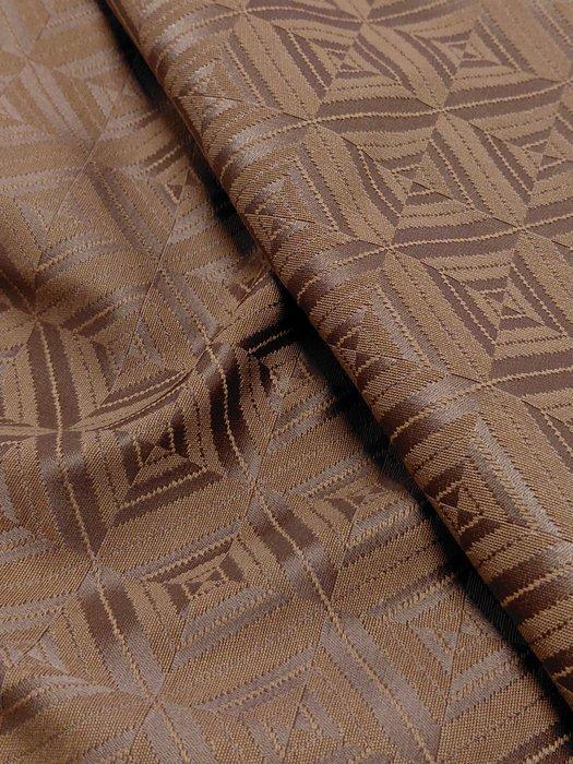 Geometrie di Stile color Fango by Mario Cavelli : Un Tessuto, Antiek en Kunst, Antiek | Tapijten, Tafelkleden en Textiel