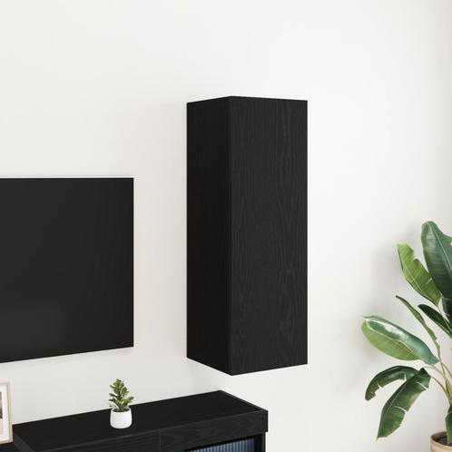 vidaXL TV Wandkast in Zwart Eiken - 30.5 x 30 x 90 cm,, Huis en Inrichting, Kasten |Televisiemeubels, Nieuw, Verzenden