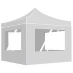 vidaXL Partytent inklapbaar met wanden 3x3 m aluminium wit, Tuin en Terras, Verzenden, Nieuw