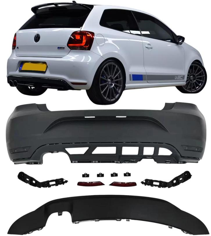Achterbumper WRC-Look | Volkswagen Polo | 6R&6C | 2009-2017, Auto-onderdelen, Carrosserie, Nieuw, Volkswagen, Verzenden