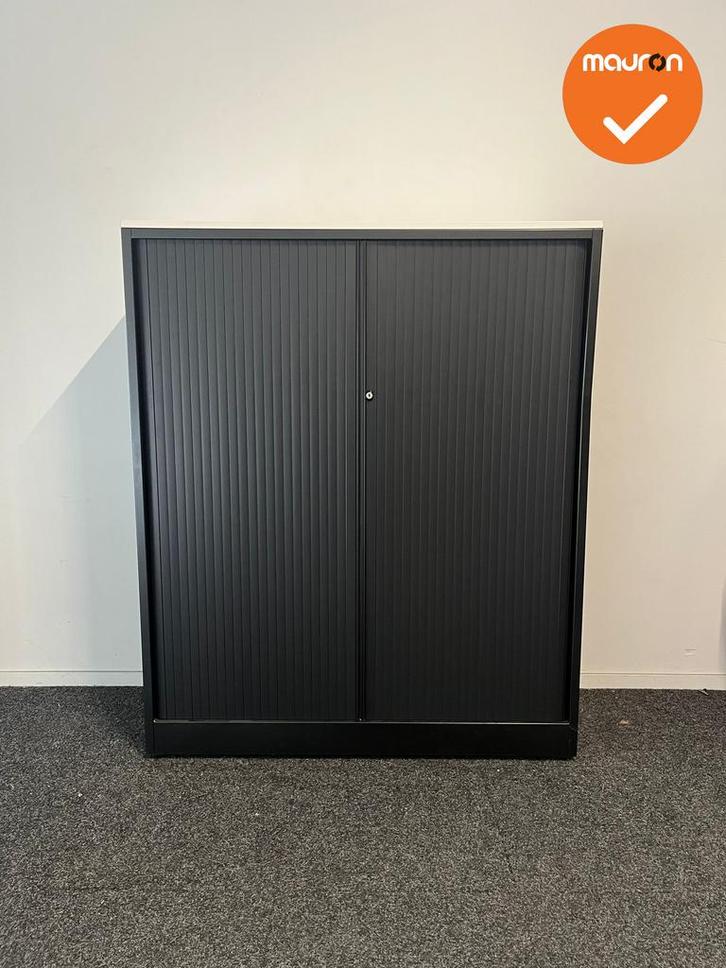 Roldeurkast - Ahrend - 144x120x45cm - zwart, Zakelijke goederen, Kantoor en Winkelinrichting | Kantoormeubilair en Inrichting