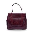 Gianni Versace - Vintage Burgundy Embossed Leather Handbag