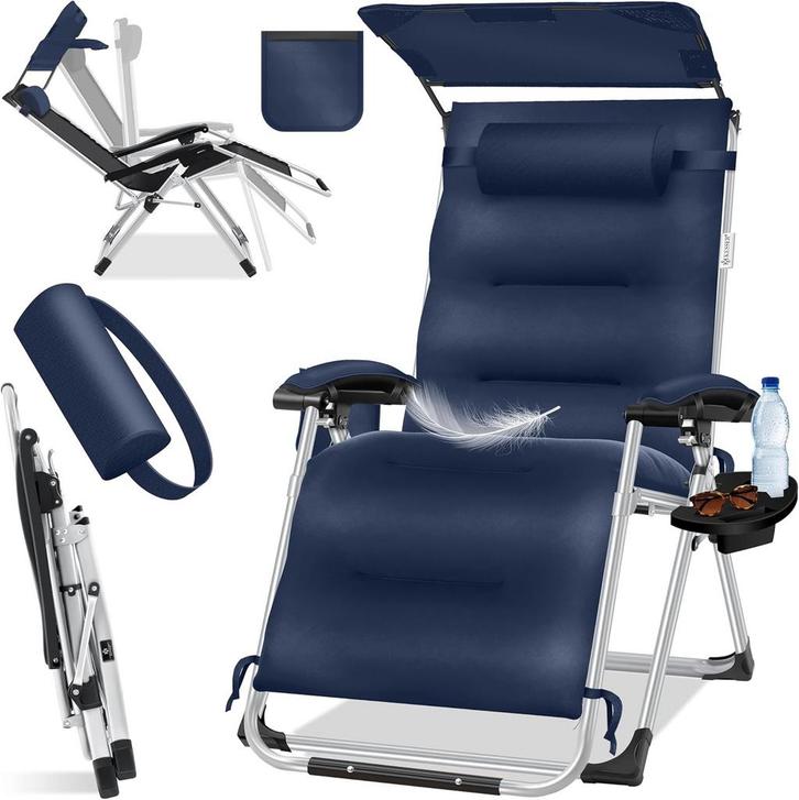 KESSER® XXL opvouwbare tuinligstoel, weerbestendig, belastba, Huis en Inrichting, Woonaccessoires | Overige, Verzenden