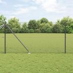 vidaXL Gelast Draadhek met 13 Spijker Palen Grijs 1.2x50 m, Verzenden, Nieuw