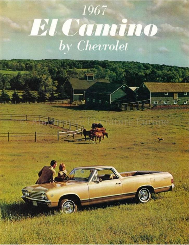 1967 CHEVROLET EL CAMINO BROCHURE ENGELS, Boeken, Auto's | Folders en Tijdschriften