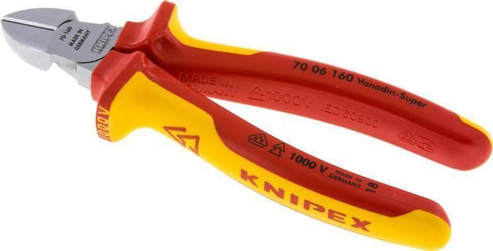 Knipex Zijkniptang 160mm VDE Getest Tot 1000V, Doe-het-zelf en Bouw, Overige Doe-Het-Zelf en Bouw, Verzenden