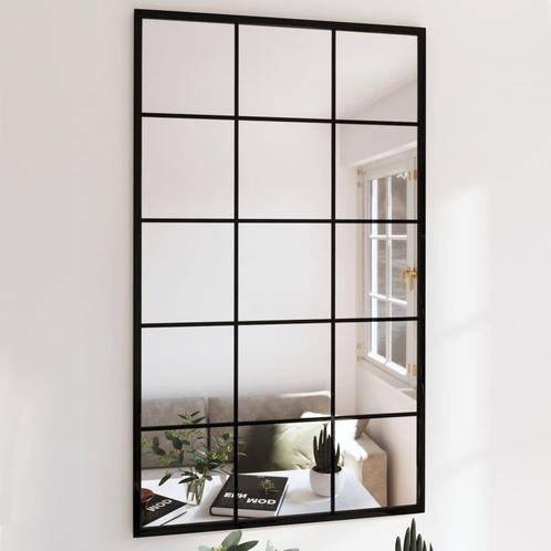vidaXL Wandspiegels 2 st 100x60 cm metaal zwart, Maison & Meubles, Accessoires pour la Maison | Miroirs, Envoi