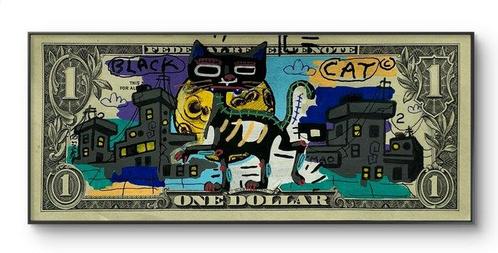 OMAS - Black Cat©, Antiek en Kunst, Kunst | Schilderijen | Modern