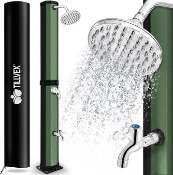 Tillvex® Buitendouche - Tuindouche - Solar - 60L - Groen, Verzenden