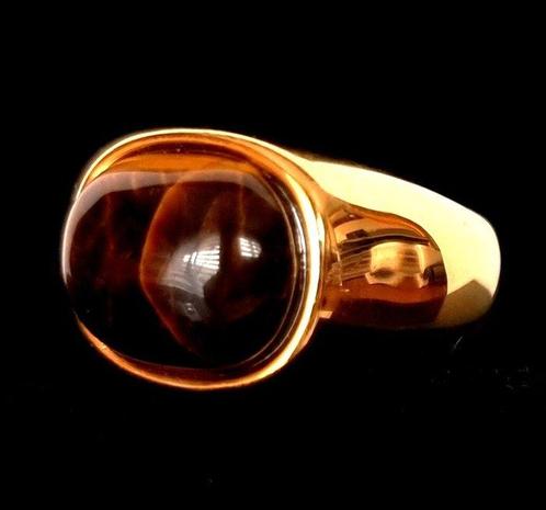Massieve chevalière - Uitzonderlijk - Cabochon - Tijgeroog -, Antiek en Kunst, Antiek | Boeken en Manuscripten