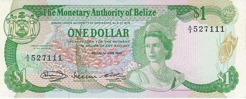 1980 Au Belize P 38a 1 Dollars, Timbres & Monnaies, Billets de banque | Europe | Billets non-euro, Envoi