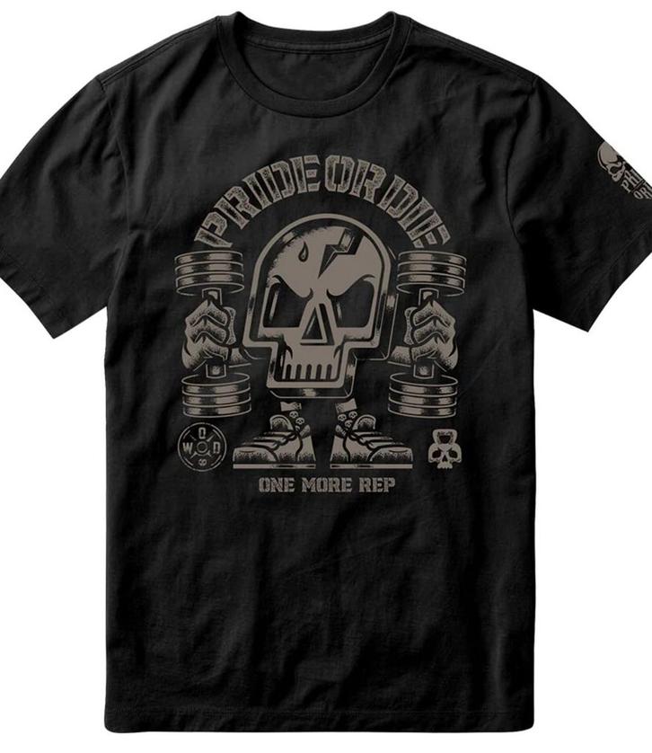 PRIDE or Die T-shirt WORKOUT OR DIE V.3 Katoen Zwart, Kleding | Heren, Sportkleding, Zwart, Maat 56/58 (XL), Nieuw, Vechtsport