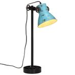 vidaXL Bureaulamp 25 W E27 15x15x55 cm verweerd blauw, Huis en Inrichting, Verzenden, Nieuw