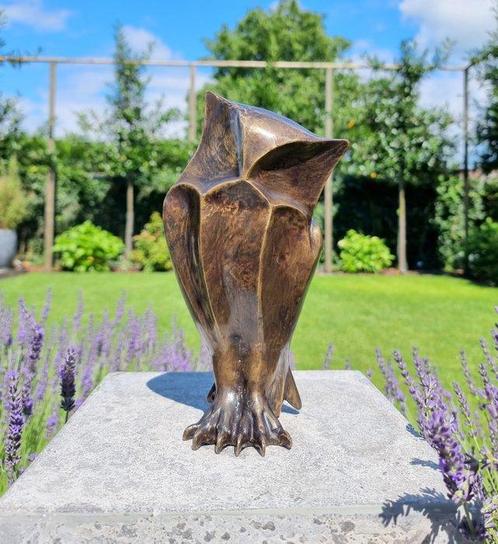 Beeldje, gestilleerde uil - 26 cm - Brons, Antiek en Kunst, Kunst | Designobjecten
