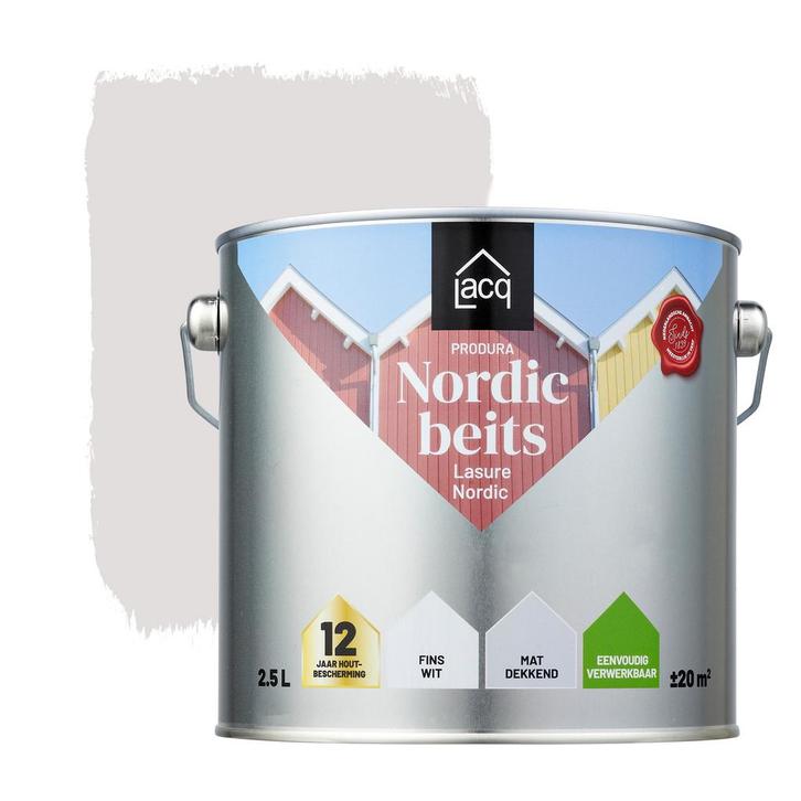 Lacq Produra Nordic Beits Fins Wit 2.5L, Doe-het-zelf en Bouw, Verf, Beits en Lak, Nieuw, Verzenden