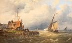 Nicolaas Martinus Wijdoogen (1824-1898) - Dutch vessel in, Antiek en Kunst, Kunst | Schilderijen | Klassiek