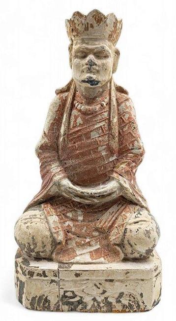 Rare dignitaire - Dynastie Ming (1368 - 1644) - Hout,, Antiek en Kunst