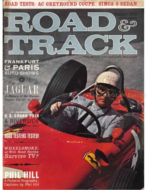 1962 ROAD AND TRACK MAGAZINE JANUARI ENGELS, Boeken, Auto's | Folders en Tijdschriften, Ophalen of Verzenden