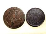 Rusland. 5 Kopeks 2x 1767/1858 (Zonder minimumprijs)