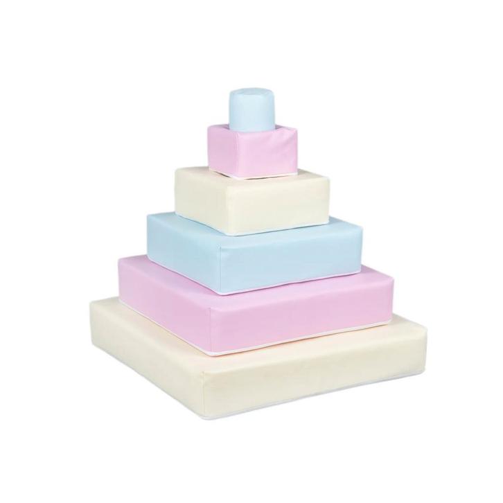 Foam blokken - stapel toren - 55x55x60cm - pastel kleuren, Kinderen en Baby's, Speelgoed | Educatief en Creatief, Nieuw, Ophalen of Verzenden