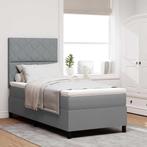 vidaXL Boxspring bed met matras Lichtgrijs 90 x 200 cm Stof, Huis en Inrichting, Slaapkamer | Bedden, Verzenden, Nieuw