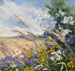 Irina Alex (1961) - Fleurs au bord du Champ, Antiek en Kunst, Kunst | Schilderijen | Klassiek