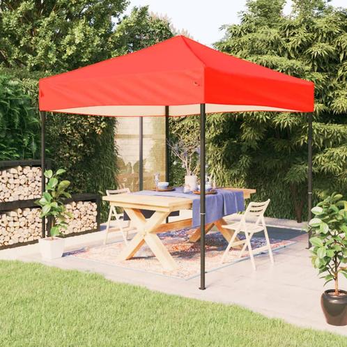 vidaXL Partytent inklapbaar 2x2 m rood, Jardin & Terrasse, Tonnelles, Envoi