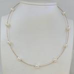 Halsketting - 18 karaat Roségoud - Gecertificeerde Akoya, Handtassen en Accessoires, Kettingen, Nieuw