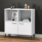 vidaXL Boekenkast met metalen poten OSLO 90x35x90,5 cm hout, Huis en Inrichting, Kasten | Boekenkasten, Verzenden, Nieuw