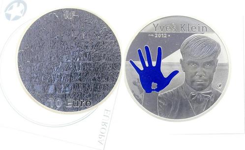Frankreich 10 Euro 2012 Blaue Hand Yves Klein Proof zilve..., Postzegels en Munten, Munten | Europa | Euromunten, België, Verzenden