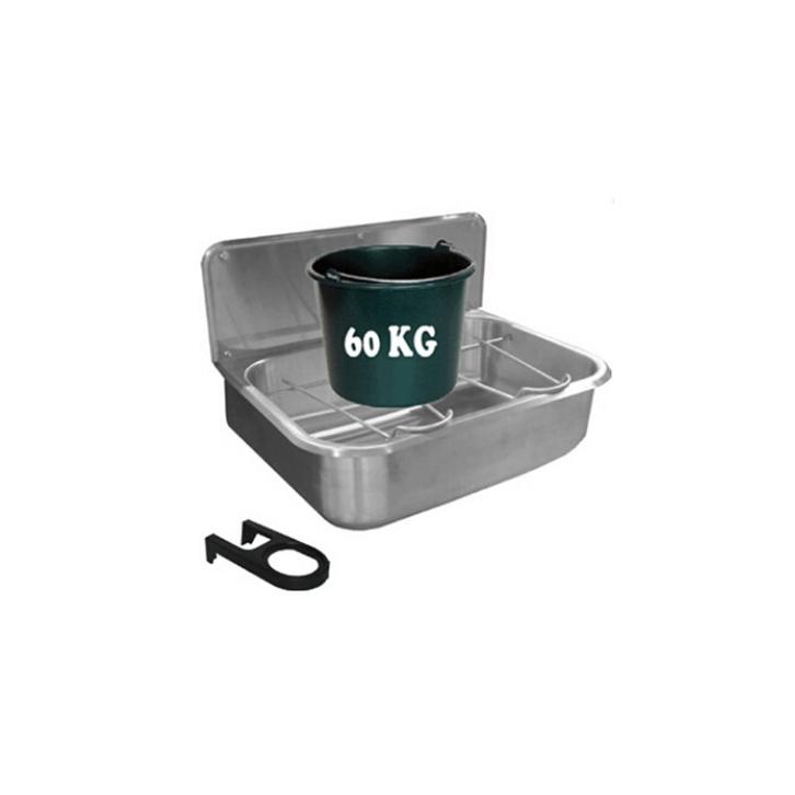 Uitstort Gootsteen Loggere 56x40 cm met Klaprooster RVS, Doe-het-zelf en Bouw, Sanitair, Overige typen, Nieuw, Ophalen of Verzenden