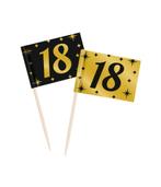 Cocktailprikkers 18 Jaar 6,5cm 50st, Verzenden, Nieuw