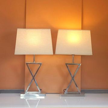 Lampe (2) - Chic & Design - Paris - Textile, Métal Argenté