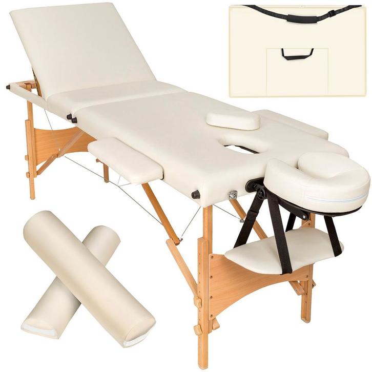 tectake 3 zones massagetafel-set Daniel met vulling, rolkuss, Sport en Fitness, Massageproducten, Verzenden