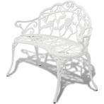 vidaXL Tuinbank 100 cm gietaluminium wit, Tuin en Terras, Tuinsets en Loungesets, Verzenden, Nieuw