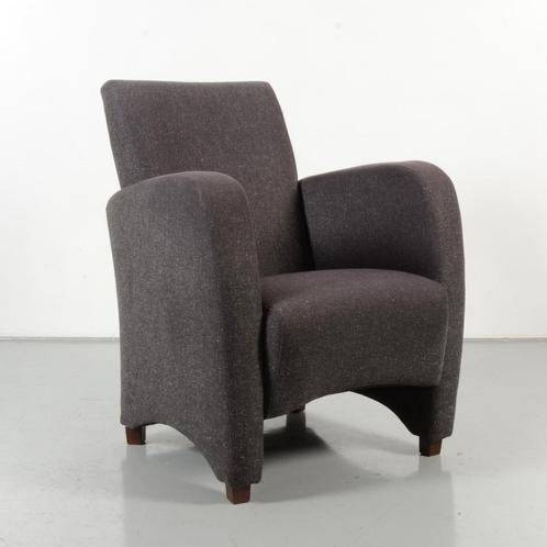 Frontseat fauteuil, antraciet, 4-poot onderstel, Huis en Inrichting, Stoelen, Ophalen of Verzenden