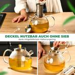2dekans | Neighbour’s Friend® Glazen Theepot 1.5L – Met Zeef, Ophalen of Verzenden, Nieuw