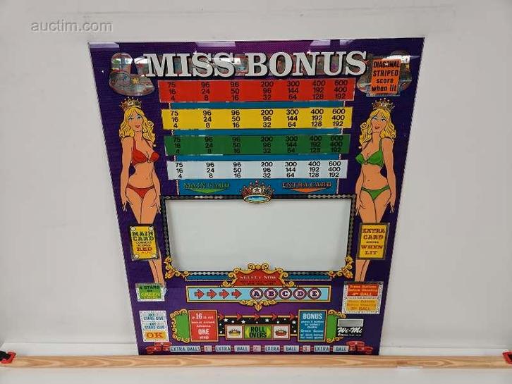 Frontplaat bingo/gokautomaat Wimi Miss bonus..., Divers, Divers Autre, Enlèvement