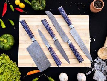Smith - Keukenmes - Kitchen knife set - Japans blauw hout en