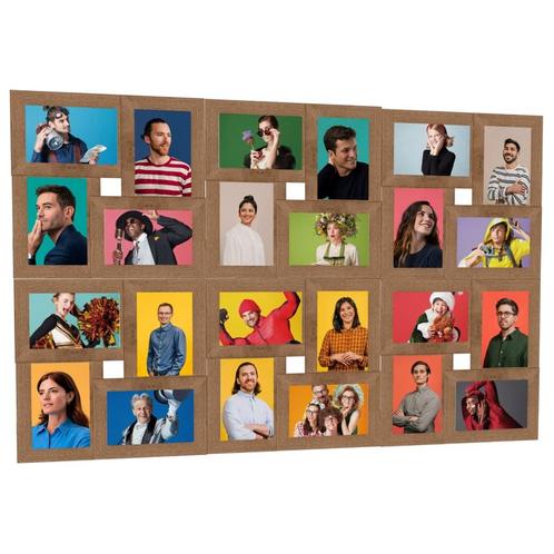 vidaXL Fotolijst voor 24x(10x15 cm) foto MDF lichtbruin, Audio, Tv en Foto, Fotografie | Fotolijsten, Nieuw, Verzenden
