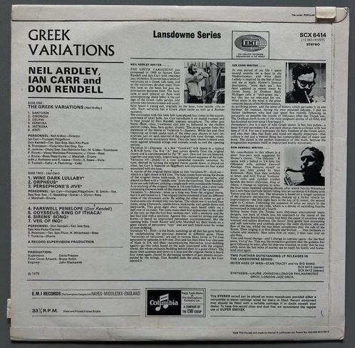 Neil Ardley - Greek Variations (UNIQUE COPY!) - Disque, Cd's en Dvd's, Vinyl Singles