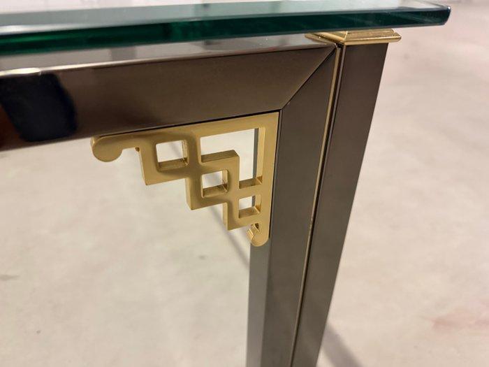 Salontafel - Glas, Chroom - Moderne neoclassieke salontafel, Antiek en Kunst, Kunst | Designobjecten